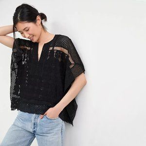 Roffe Accessories | Cropped Lace Poncho | NWT